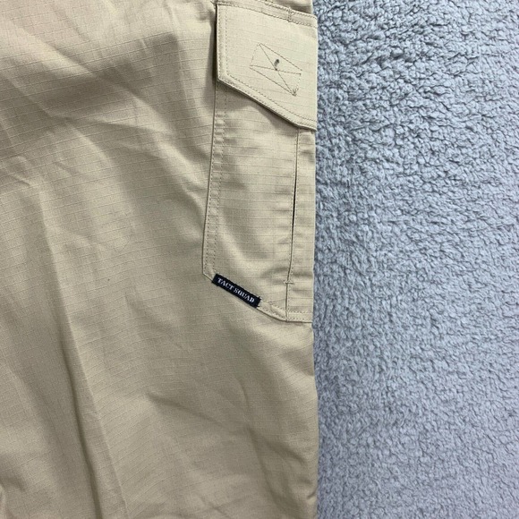 Tact Squad Pants Mens 54 x37 Khaki Ripstop Cargo Pockets Elastic Waist - Picture 12 of 15